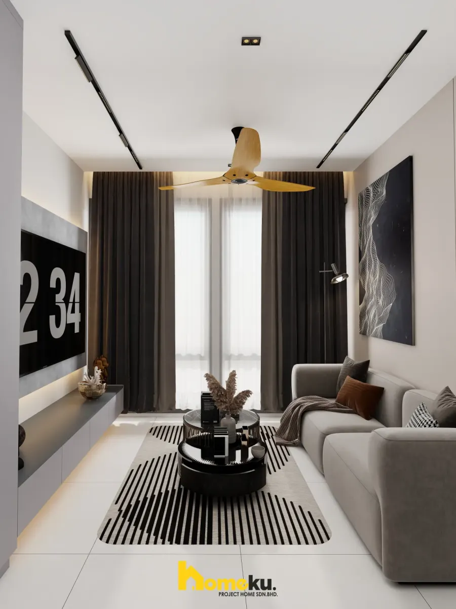 Type A Modern Minimalist — living room